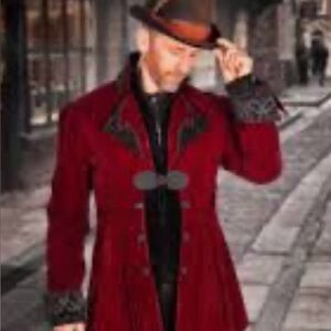 Burgundy Velvet Coat